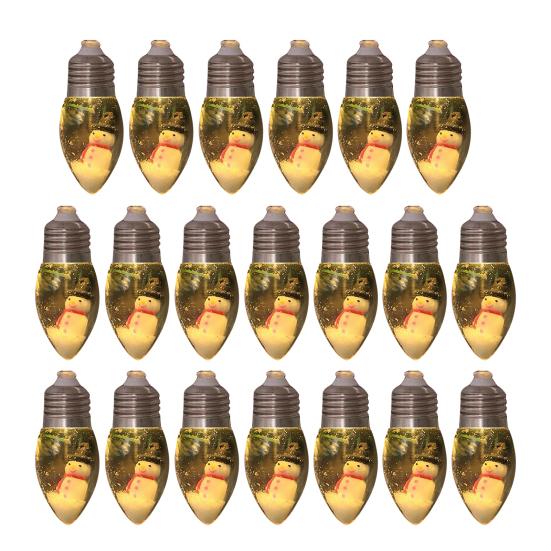 Christmas Snow Ball String Lights Vintage 10/20 LED Bulbs String Light with Snow Scene for Home Patio Fireplace Xmas Tree Decor