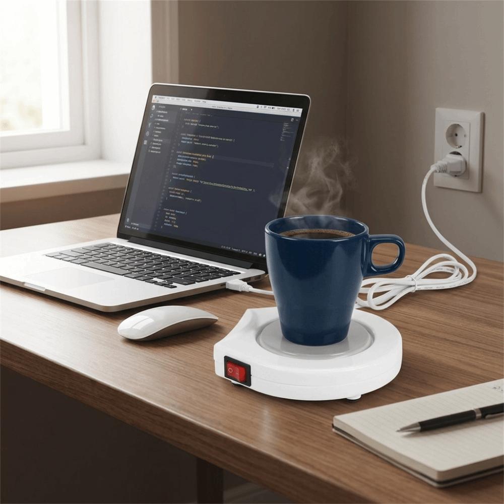US Standard Plug Mug Warmer Uniform Heating Plate Cup Heating Pad Tea Thermal Mat  Office