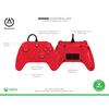 [2 year warranty] powera wired controller xbox series x|s xbox one pc for windows 10/11  official licensed  1519366-01 red double vibration function