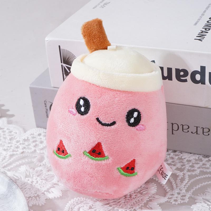 Fruit Bubble Tea Plush Keychain Doll Gift