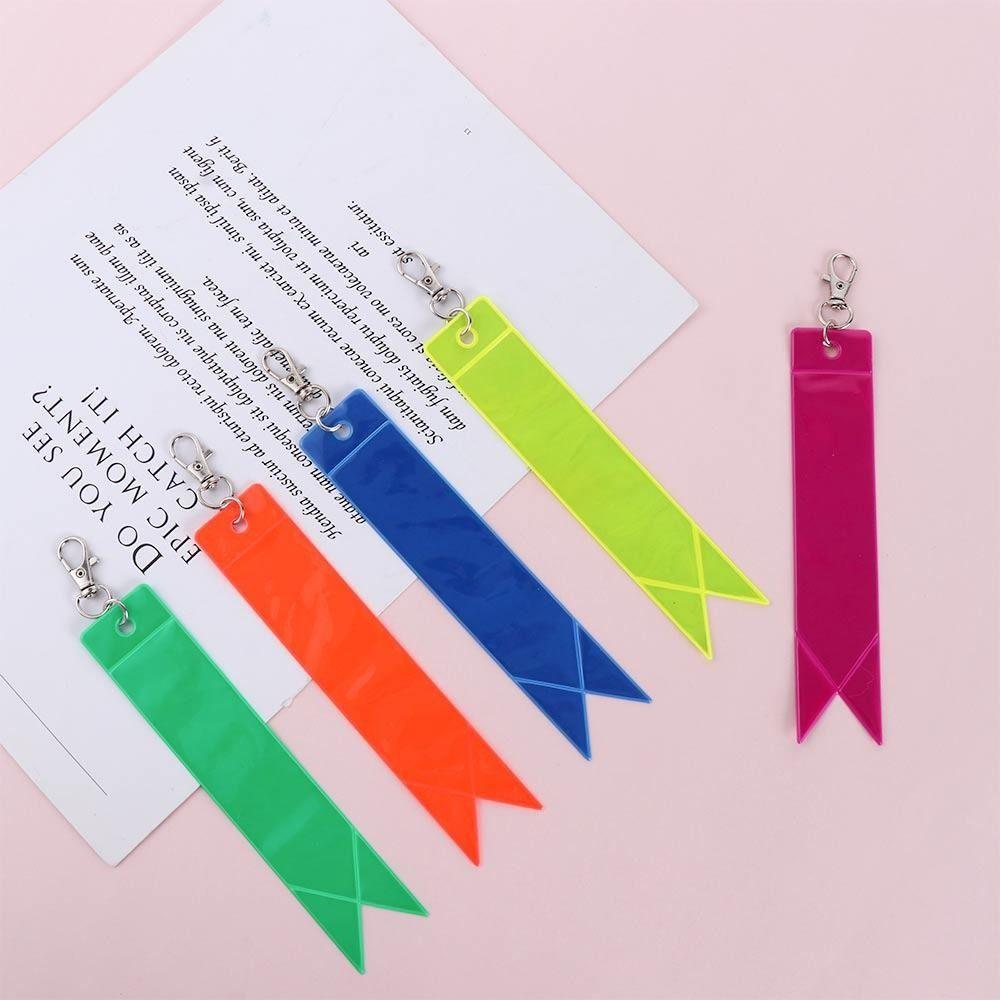 10Pcs Waterproof Car Reflective Keychain Soft PVC DIY Car Keyrings  Auto Decoration