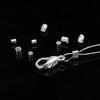 20 Stück 925 Sterling Silber Quetschperlen 1,5 mm 2 mm 2,5 mm Quetschperlen Silber Endkappen für DIY Armband Schmuckherstellung Zubehör