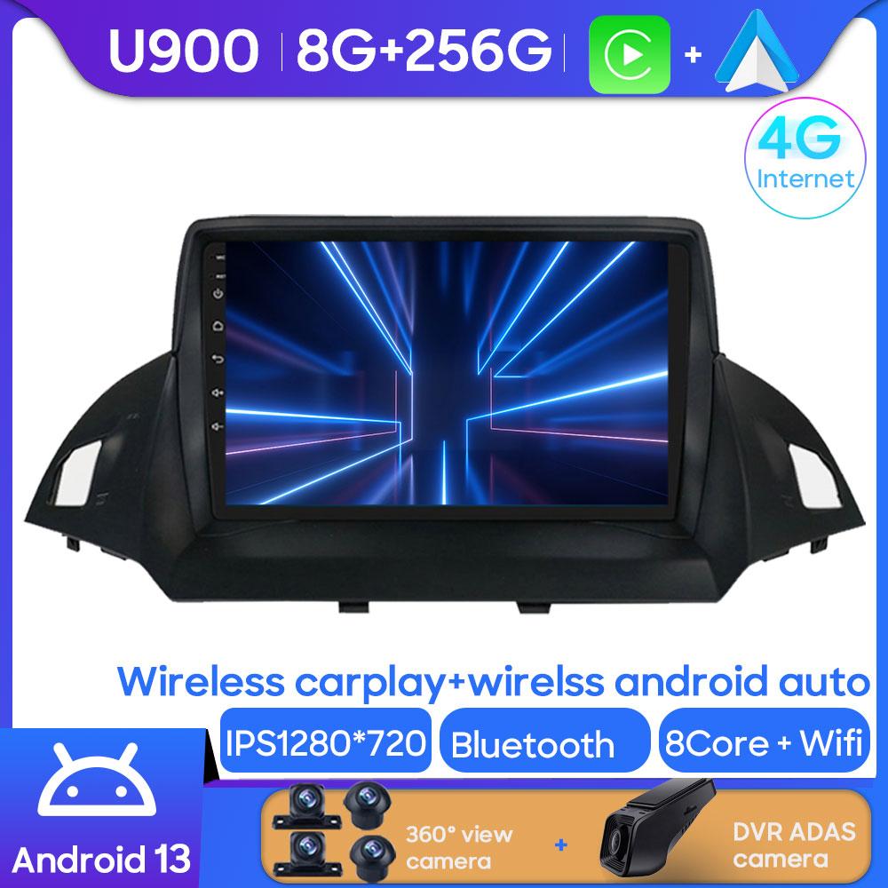 Android Multimedia For Ford Kuga 2 Escape 3 2012 - 2019 Car Stereo CPU Radio QLED Player Navigation Carplay Auto HDR 5G Dash BT