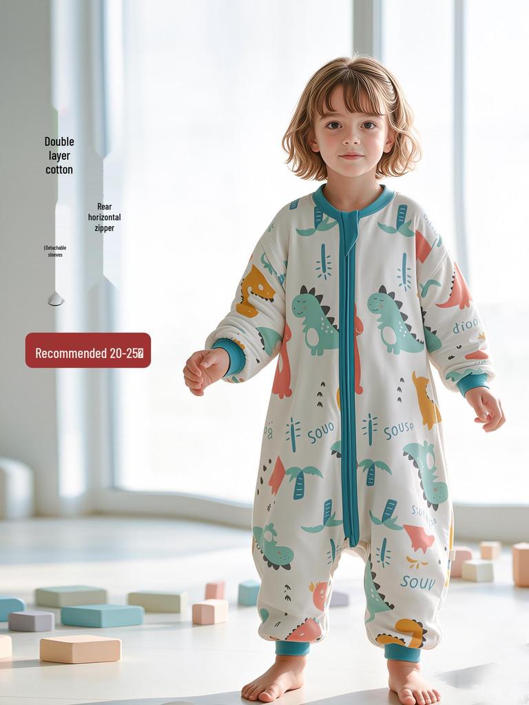 All-Season Toddler & Baby Split-Leg Cotton Sleeping Bag Pajamas