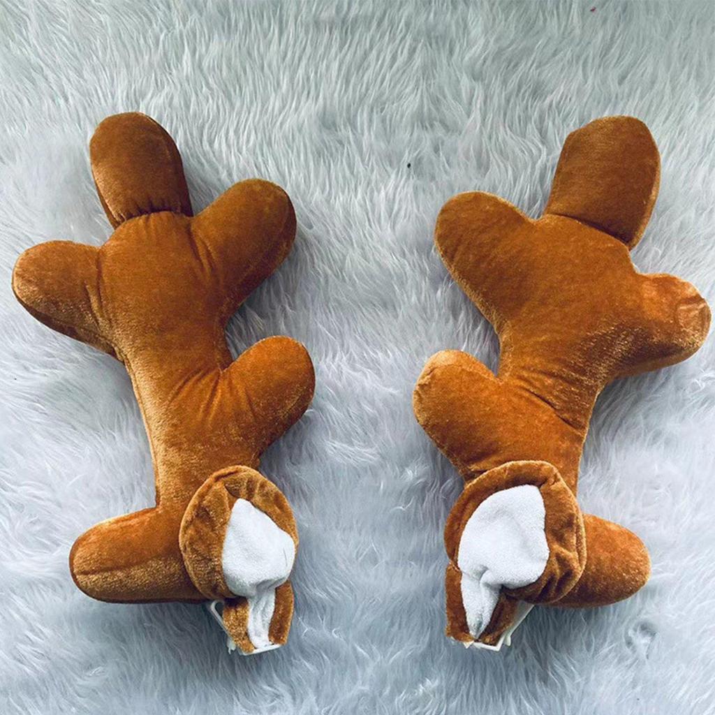 Car Christmas Reindeer Antler Decorations Cotton Christmas Decorations Antlers Decor Festive Cute Ornament For Automotive