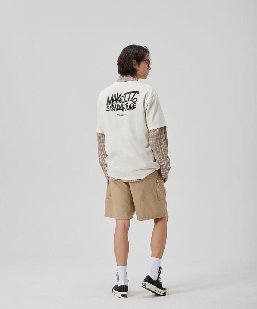 MAKEITTO [Graffiti3 Logo]Crew Neck Tee_Cream