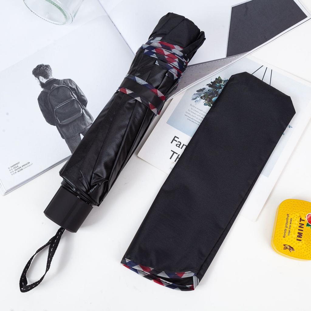Ten bone hemming folding weather and rain umbrella vinyl sunscreen UV protection business umbrella men's customized logo advertising umbrella