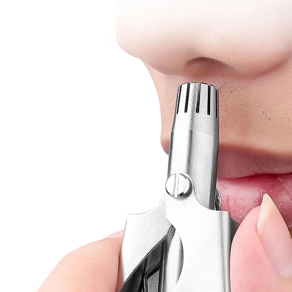 2Pc Nose Hair Trimmer For Men And Women Stainless Steel Manual Nose Hair Razor No Noise Washable Nose Hair Trimmer Manual Shaver