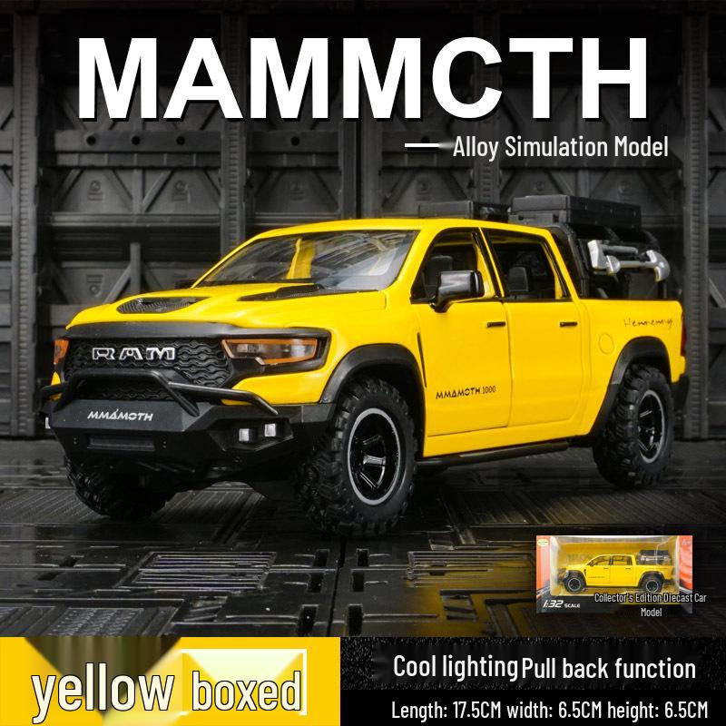 

Dodge Mammoth Pickup Truck Alloy Off-Road Toy Car with Sound and Light