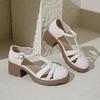 2024 New Thick Sole Sandals Women Wrap Toe Hollow Outs Roman Sandalias Women Casual Beach Shoes Summer Platform Sandals Woman