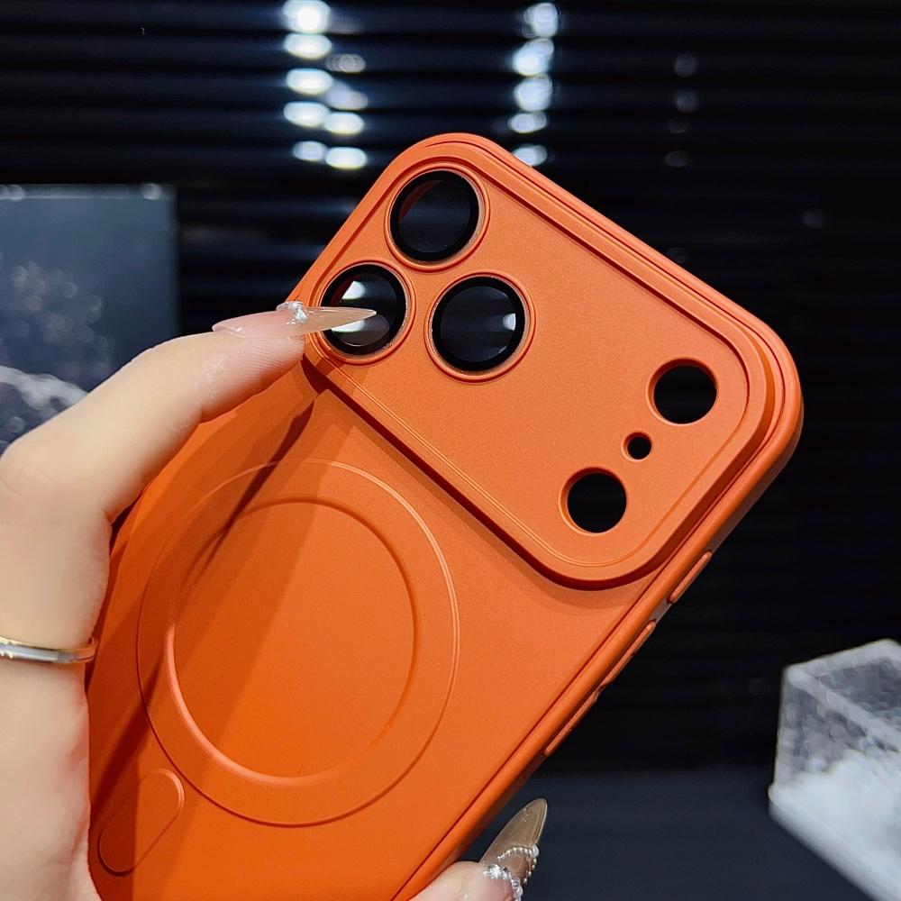 Full Camera Lens Protection Matte Soft Case For iPhone 17 16 15 14 Plus 13 12 11 Pro Max For Magsafe Magnetic Shockproof Cover