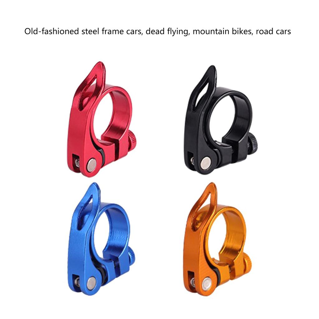 Aluminiumlegierung Fahrradsattelstützklemme Schnellspanner Fahrradsattelstütze Rohrklemme für Mountainbike Rennrad Falträder