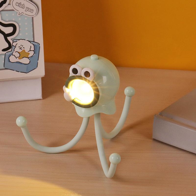 Kreatives lustiges Oktopus-Nachtlicht, Cartoon, Mini-LED-Umgebungslicht, Kinderzimmer, Nachttischlampe, tragbare Schreibtischlampe, Spielzeug, Geschenk