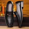 Einpedal Herrenschuhe Atmungsaktive Business-Freizeitschuhe Britische Herren-Rutschfeste Herren-Arbeitslederschuhe