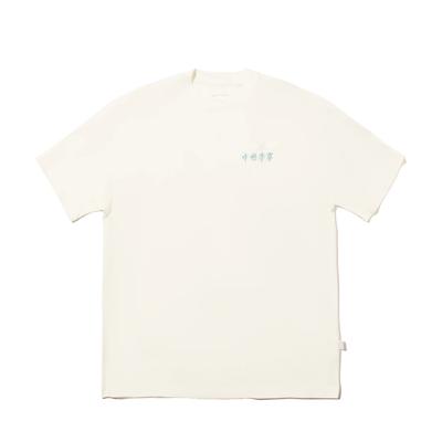 Li Ning Minimalistisches Vielseitiges T-Shirt mit Buchstabenprint, Rundhalsausschnitt, locker, kurze Ärmel, Unisex-Oberteil, Off-White AHSVB09-2