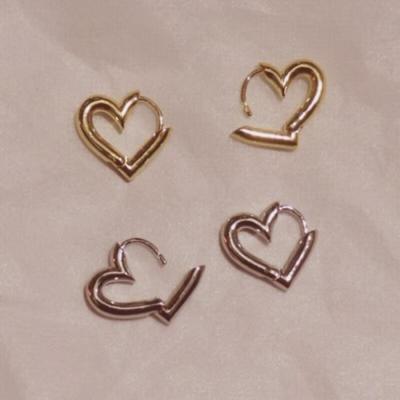 One-touch Heart Ring Earrings