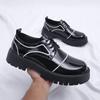 New Thick Bottom Classic Lace-Up Male Oxfords Height Increase Comfortable Casual Shoes All-match Antiskid for Men Business Shoes