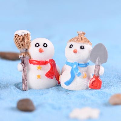 2pcs 1:12 Snowman Button+Green Gloves Christmas Dollhouse Home Miniature Decor
