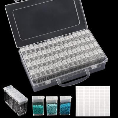 Caja de Almacenamiento de Diamantes y Cuentas DIY de 32 y 64 Ranuras