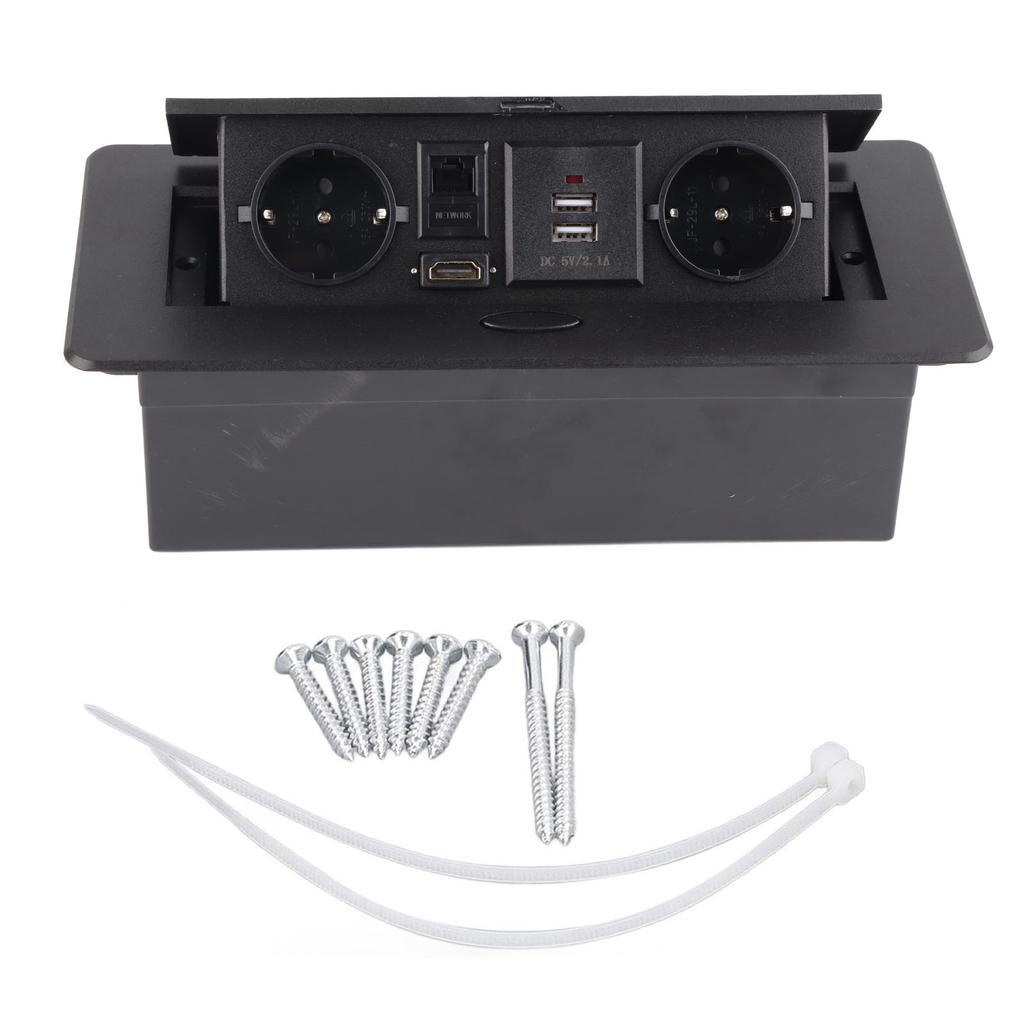 Priza de Podea Aluminiu Aliaj Modern Rezistent la Praf Ieșire Încastrată cu USB Mufă Rețea Video