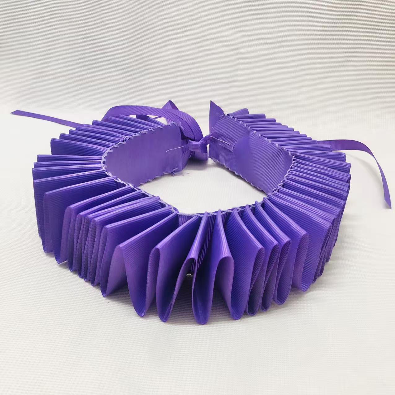 Ручная работа, фиолетовый шарф-воротник с рюшами для домашних животных