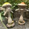 Cute Mushroom Toy Ornament Resin Crafts Mushroom Sculpture  Home Living Room Decor