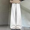 Women's Pink Velvet Wide-Leg High-Waisted Pants - Autumn/Winter Casual Slimming Sweatpants