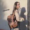 Trendy Women's Soft Leather Backpack: 2026 College and Travel, Korean & Japanese Style, 16-inch Laptop Capacity