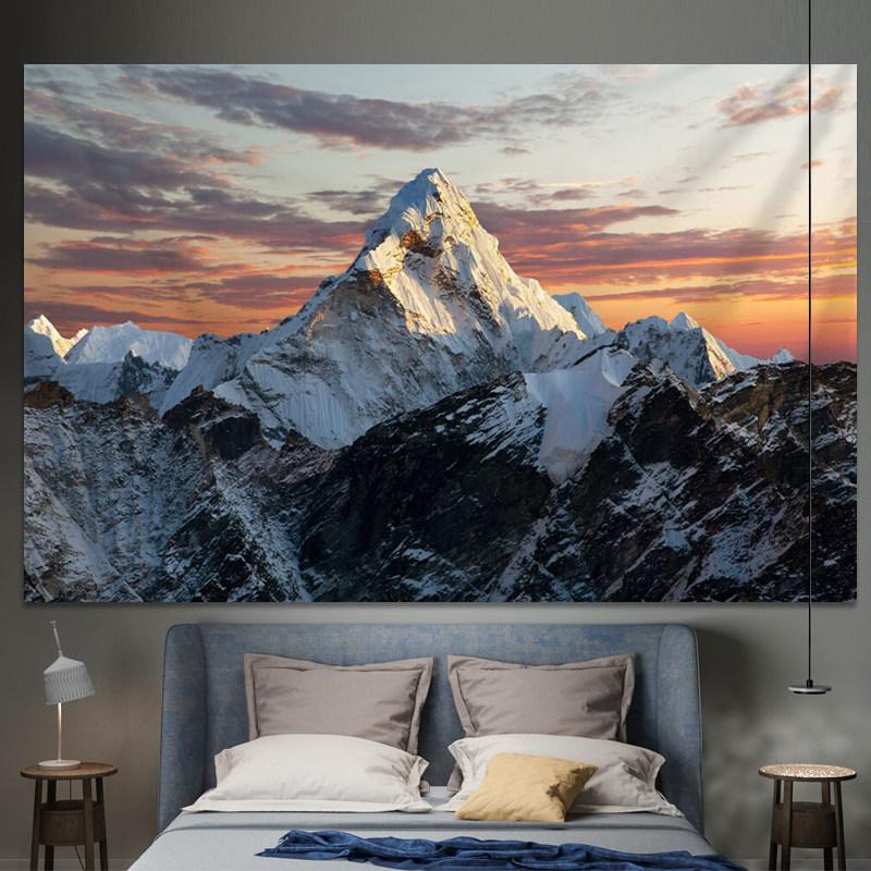 Sunshine Golden Mountain Tapestry Bedroom Bedside Wall Decor Meili Snow Mountain Cloth InternetFamous Wall Hanging Cloth