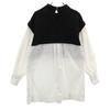 ZARA Long sleeve Cut and sew switch shirt S black pullover Women Used