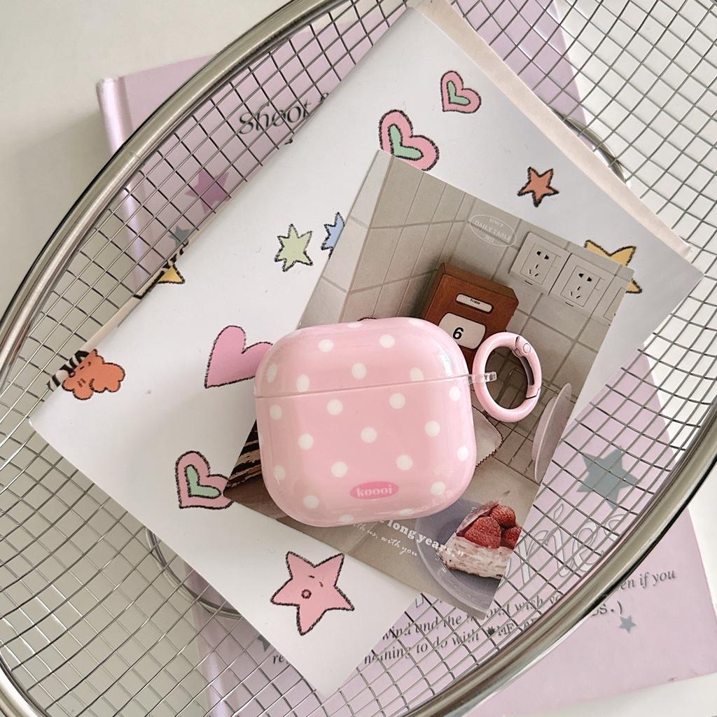 The ins-style white polka dot AirPods 1/1 earphone protective case Pro 1 generation is compatible with Apple Bluetooth earphone covers