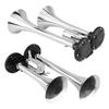Truck Train Boat RV 150db Super Loud Dual Trumpet Air Horn Chrome
