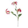 Artifical Lily Flowers with 3 Heads Full Blooms And 2 Buds Long Stem Fake Lily Bouquet for Indoor Home Table Office Wedding Decoration