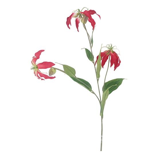 

Artifical Lily Flowers with 3 Heads Full Blooms And 2 Buds Long Stem