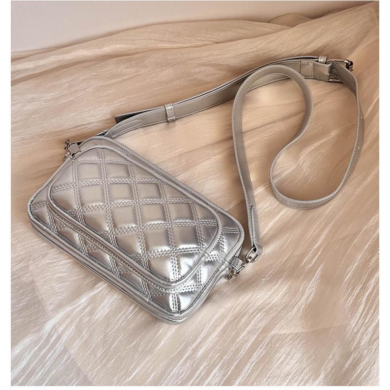 IELGY Ladies Messenger Bag Korean Version Fashion Diamond Small Square Bag