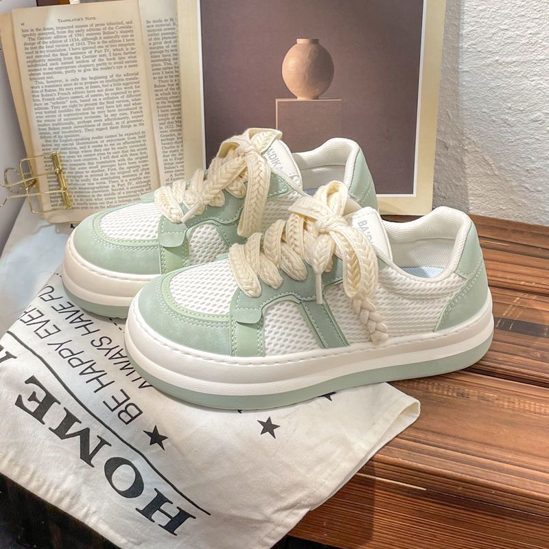 Frühling Herbst Damen Schuhe Lässige Sneaker Originale Mode 2025 Bequemes Mesh Atmungsaktiv Hoch auf Plateau Schuhe für Damen