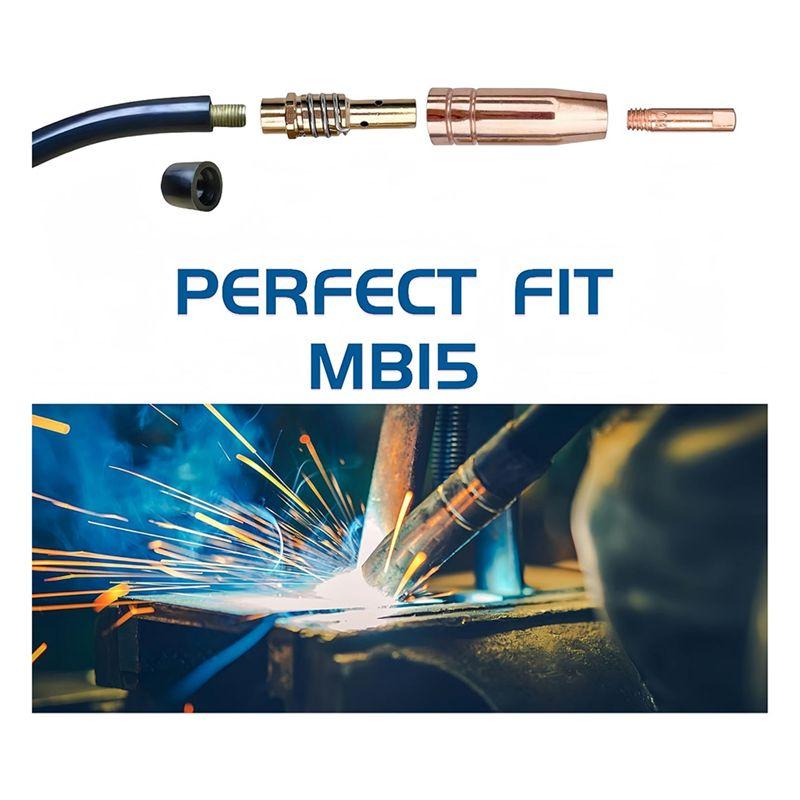 ABJI-Mig 30-Pack MB15 15AK Welding Accessory Kit, Welding Contact Tips 0.035Inch,Gas Nozzle/Contact Tip Holder