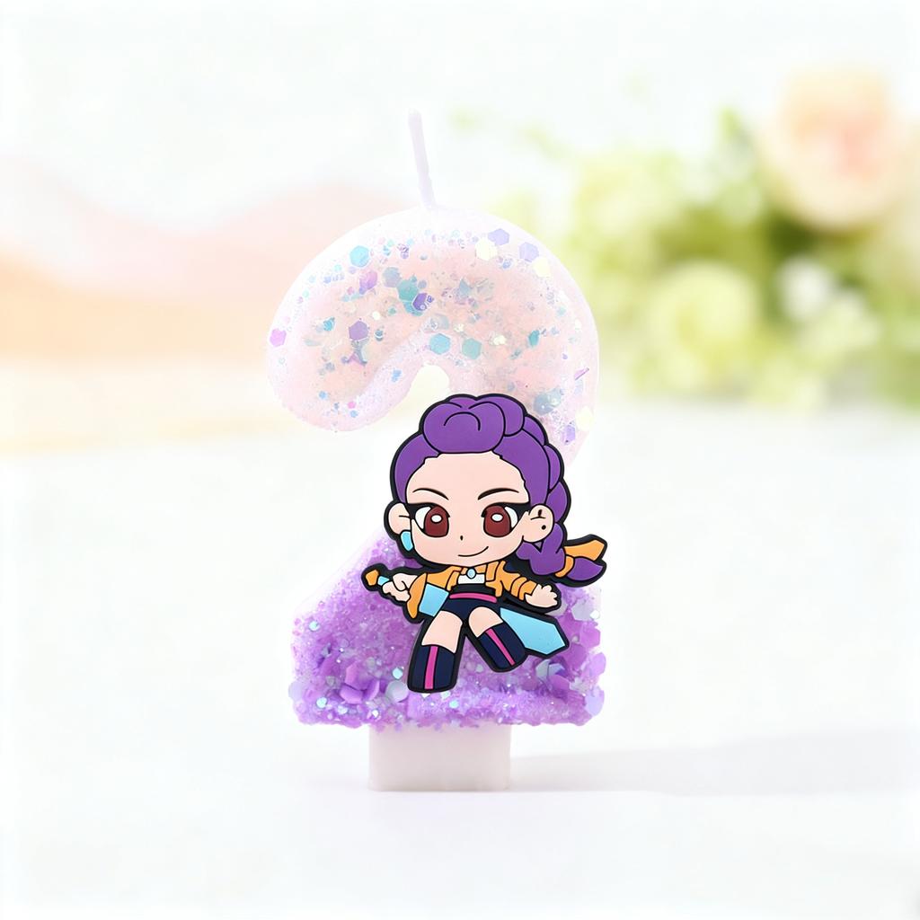 New popular cartoon anime themed candles, children's birthday parties, exquisite cake decorations, party supplies and gifts