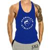 Men's Fitness Tank Top for Muscle Training, Loose Fit, Racerback, Sports Running, Cotton Sleeves, Trendy Style