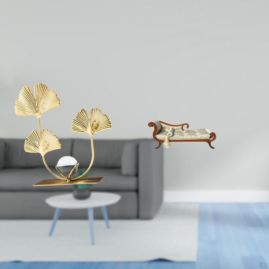 Sculpture Bookshelf Ornament Modern Home Decor Collectibles Miniature Sofa Model Wooden Lounge Chair