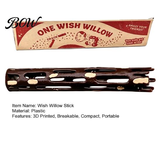 Portable Luck Charms One Wish Willow Stick with Box, 3D Printed Wishing Wish-Making Snap Stick, Ritualistic Setting Tools Breakable Magic Charm