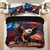 Duvet Cover Majestic Eagle Bedding Set Vibrant 2 Pillowcases Breathable Polyester All-Season Comfort for Home or Dorm Decor