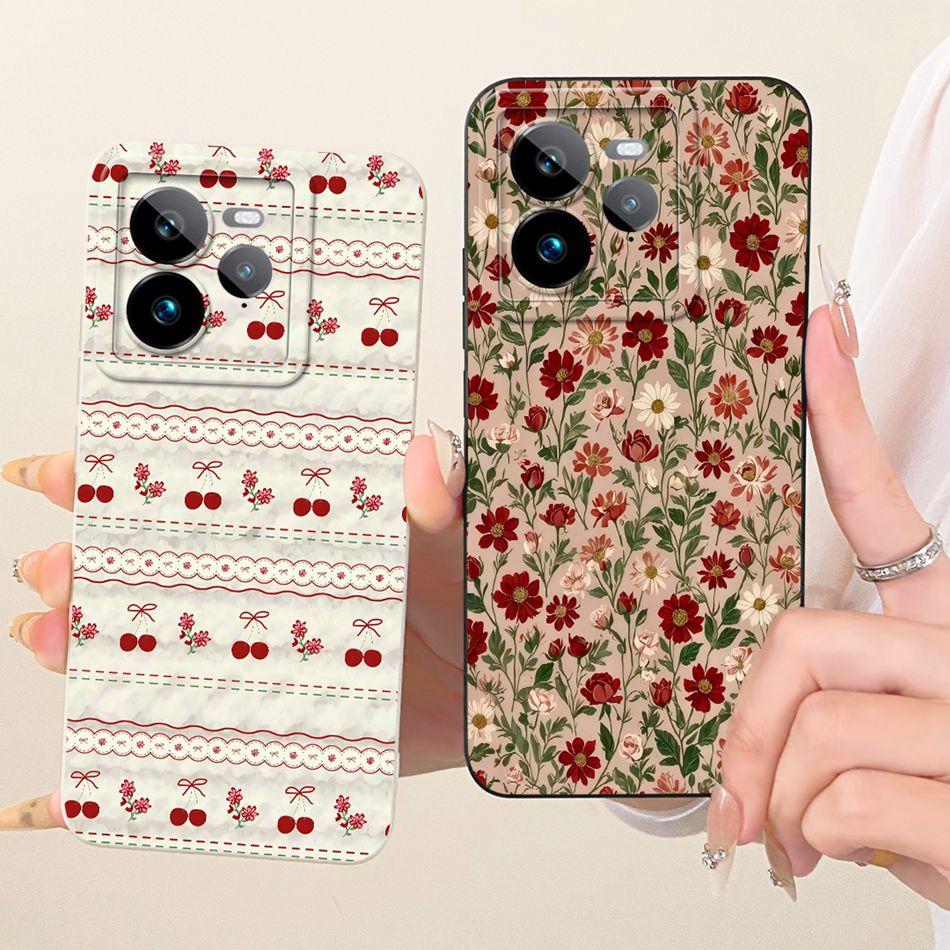 For Realme GT 7 Pro Cute Cat Flower Cartoon Phone Case For Realme GT7 Pro RMX5010 Shockproof Soft Silicone Covers Bumpers