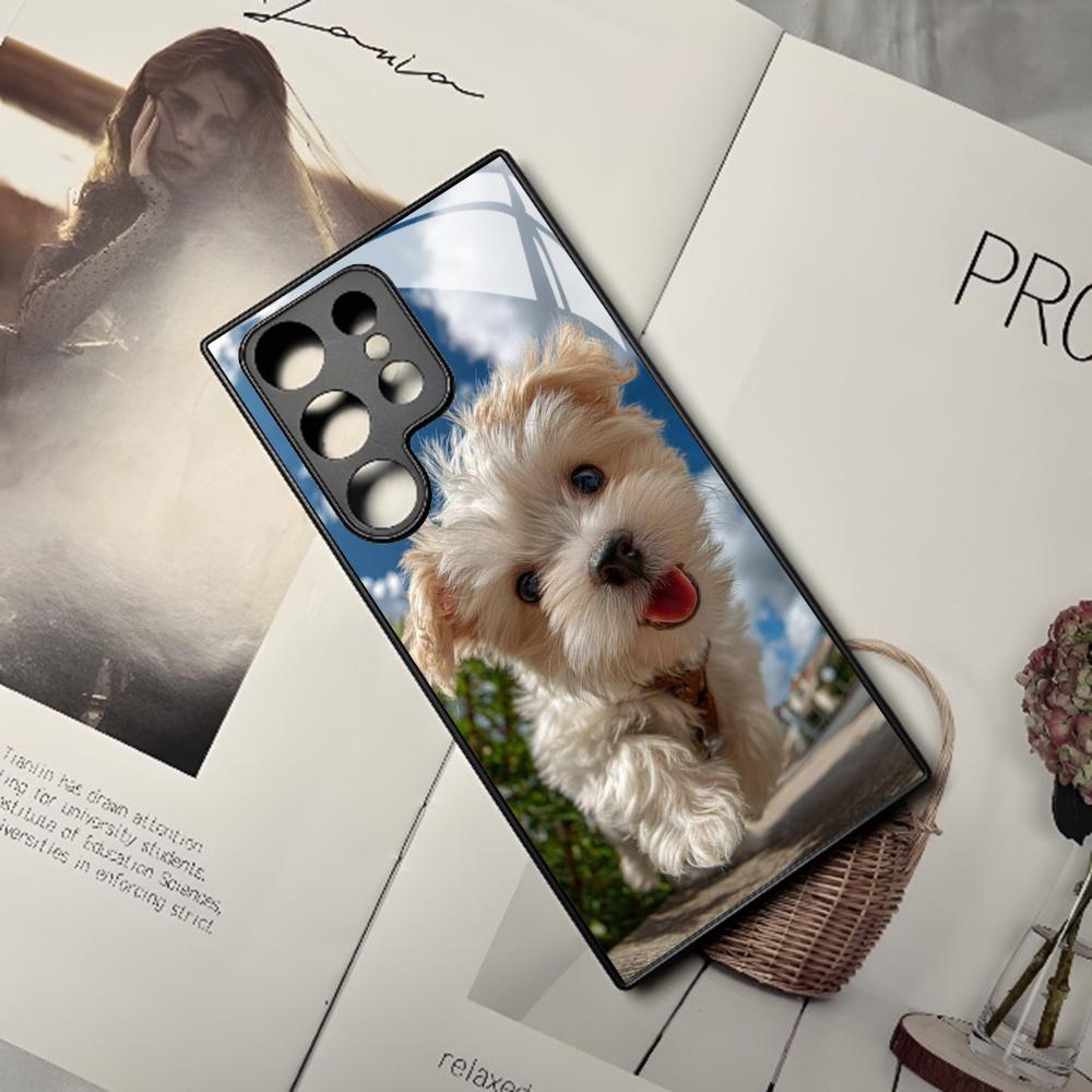 

Cartoon Maltese Dog Phone Case For Samsung Galaxy S25 S24 S23 S22 S20 S21 Note20 Ultra Plus Fe Colored Silver Cover Galaxy S25