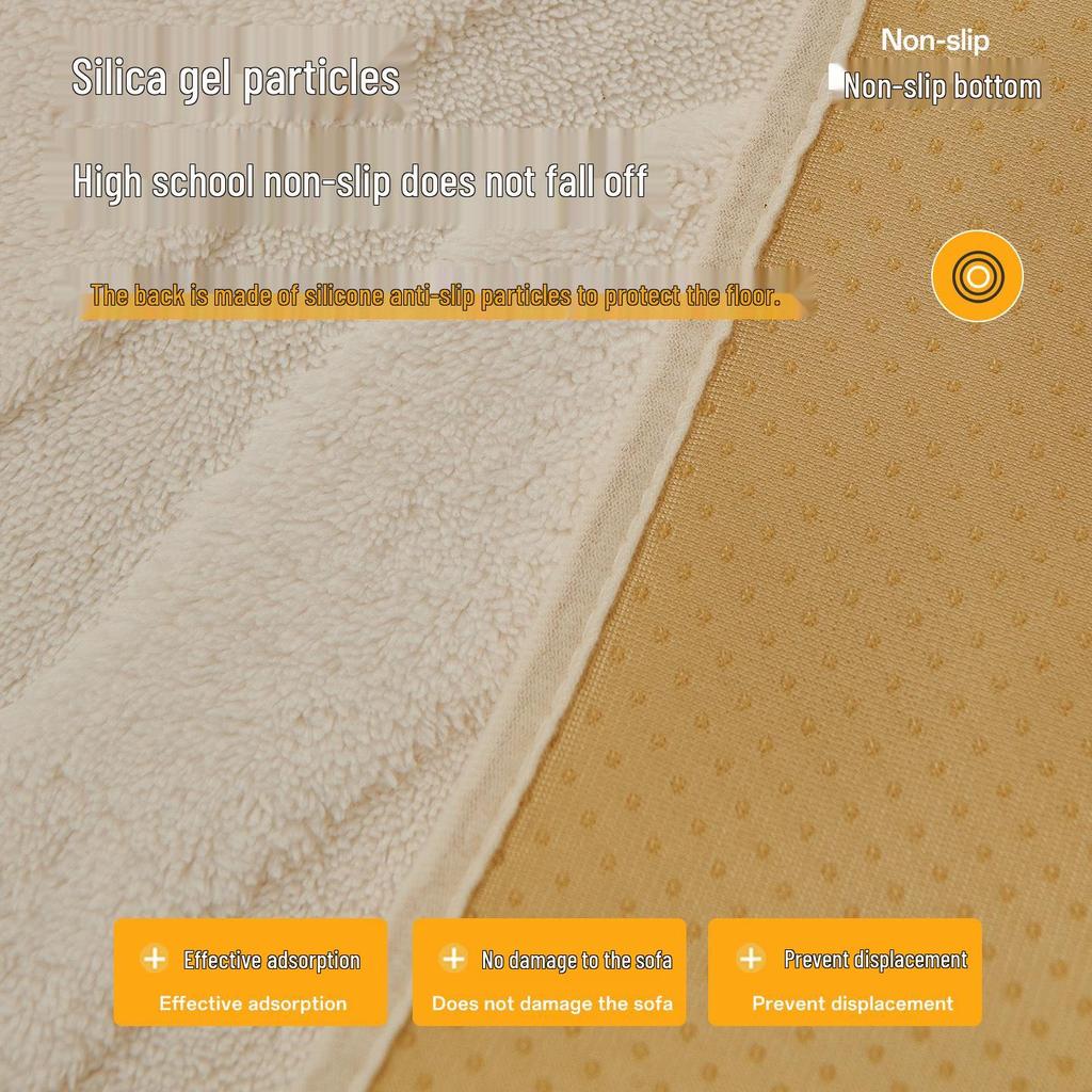 Shu Baumwoll-Wohnzimmerteppich mit rutschfester Oberfläche: Fleckenabweisender, strapazierfähiger und pflegeleichter Teppich für Sofa und Couchtisch