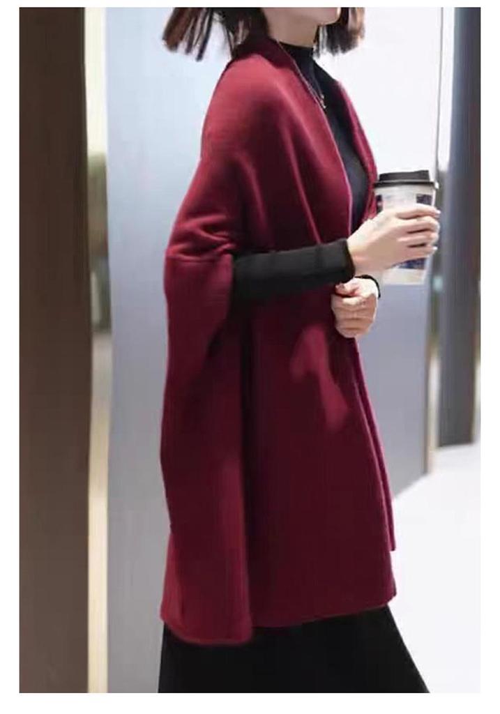 2025 New Style Women's 100% Pure Wool Shawl Cardigan – Autumn/Winter Elegant Knitwear