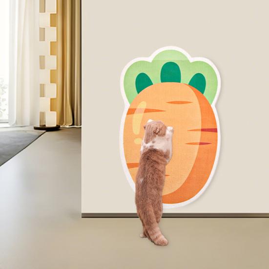 

Настінний килимок-дряпка для котів, мультяшний дизайн кота, самоклейкий килимок для дряпання для домашніх котів, захисник меблів для килима, дивана D