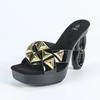 Sexy 12CM Crystal Square Toe Transparent High Heel Sandals Night Club Party Shoes for Women Car Model Wedding  Evening Fashion