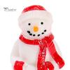 Healing Desktop Figurines 2Pcs Christmas Mini Snowman Figurines, Winter Tiny Resin Decoration, Xmas Micro Holiday Gift Box Fillers Landscape Ornament