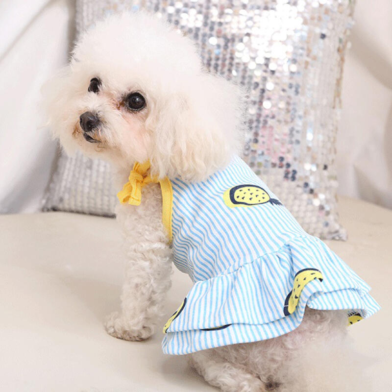 

Pineapple Frill One Piece Dog Summer Clothes pink